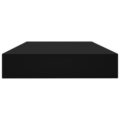 vidaXL 4 db fekete forgácslap könyvespolc 100 x 10 x 1,5 cm