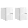 vidaXL Fali &eacute;jjeli szekr&eacute;ny 2 pcs Magasf&eacute;nyű Feh&eacute;r 33 x 34,5 x 43 cm