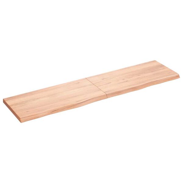 vidaXL vil&aacute;gosbarna kezelt t&ouml;m&ouml;r fa f&uuml;rdőszobai pult 160x40x(2-4) cm