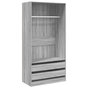 vidaXL sz&uuml;rke sonoma sz&iacute;nű szerelt fa ruh&aacute;sszekr&eacute;ny 100 x 50 x 200 cm