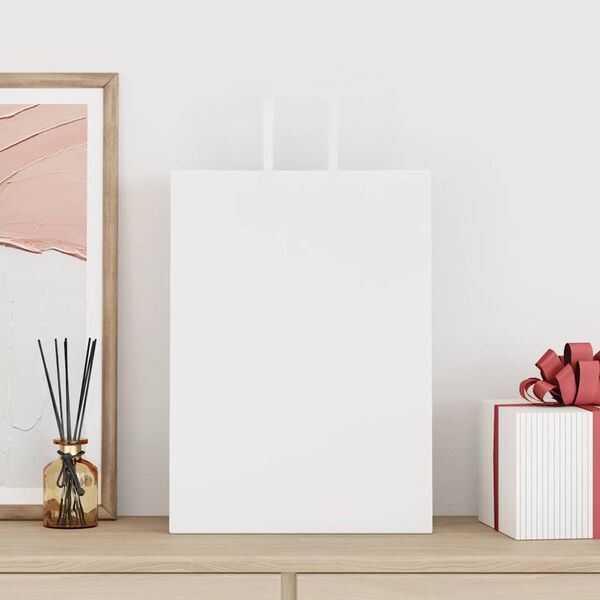 vidaXL 50 db feh&eacute;r pap&iacute;rzacsk&oacute;k foganty&uacute;kkal 32x17x44 cm