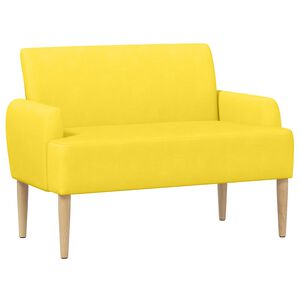 vidaXL Gombra tűz&ouml;tt loveseat Vil&aacute;gos s&aacute;rga 116 x 67 x 81 cm