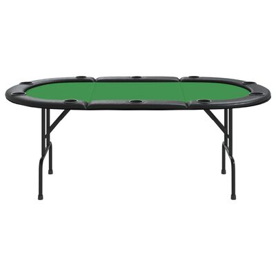 vidaXL zöld összecsukható pókerasztal 10 játékosnak 206 x 106 x 75 cm