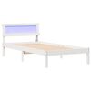 vidaXL &Aacute;gykeret fejt&aacute;ml&aacute;val Feh&eacute;r 90 x 190 cm T&ouml;m&ouml;r fenyőfa