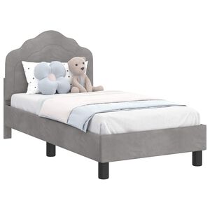 vidaXL Gyerek&aacute;gy keret fejt&aacute;ml&aacute;val Vil&aacute;gossz&uuml;rke 70 x 140 cm B&aacute;rsony