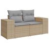 vidaXL Kerti Kanap&eacute; Szett 8 pcs Beige &eacute;s Vil&aacute;gossz&uuml;rke Poly Rattan