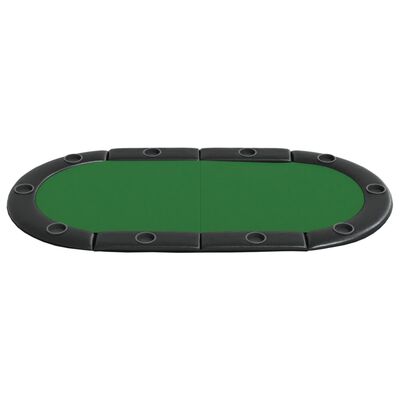 vidaXL zöld összecsukható pókerasztallap 10 játékosnak 208x106x3 cm