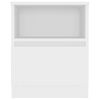 vidaXL 2 db fehér szerelt fa éjjeliszekrény 40 x 40 x 50 cm