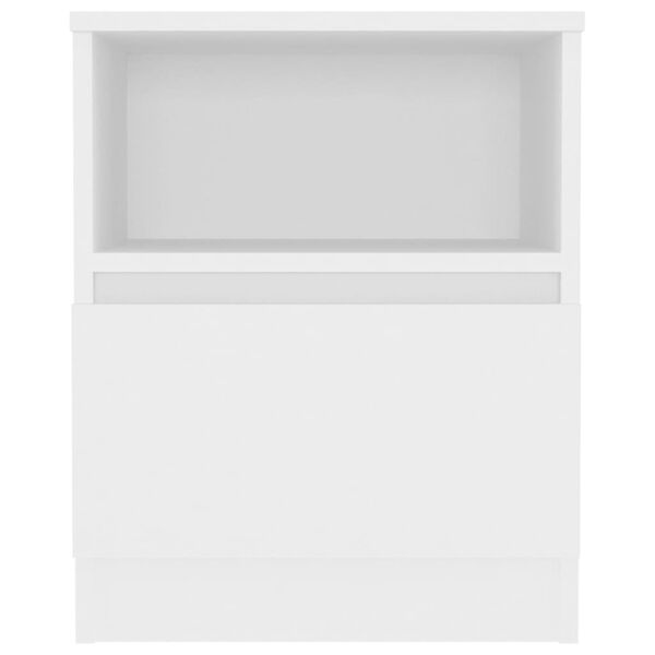 vidaXL 2 db fehér szerelt fa éjjeliszekrény 40 x 40 x 50 cm