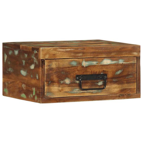 vidaXL 2 db tömör újrahasznosított falra szerelhető éjjeliszekrény