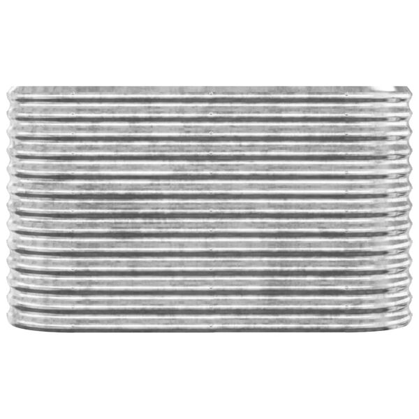 vidaXL ezüstszínű horganyzott acél kerti magaságyás 114x40x68 cm