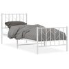 vidaXL feh&eacute;r f&eacute;m &aacute;gykeret fej- &eacute;s l&aacute;bt&aacute;ml&aacute;val 80 x 200 cm