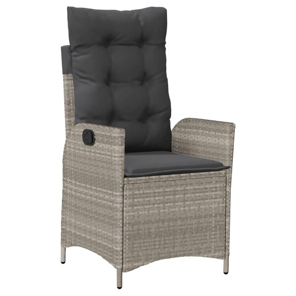 vidaXL 9r&eacute;szes vil&aacute;gossz&uuml;rke polyrattan kerti &eacute;tkezőgarnit&uacute;ra p&aacute;rn&aacute;val