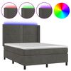 vidaXL s&ouml;t&eacute;tsz&uuml;rke b&aacute;rsony rug&oacute;s &eacute;s LED-es &aacute;gy matraccal 140x190 cm