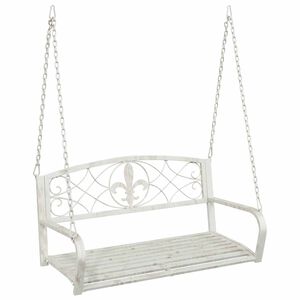 vidaXL Hinta Pad Ac&eacute;l 110,5 x 59 x 55 cm Antik feh&eacute;r