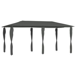 vidaXL antracit pavilon oszlop takar&oacute;kkal 2,98 x 5,3 x 2,59 m 160 g/m&sup2;