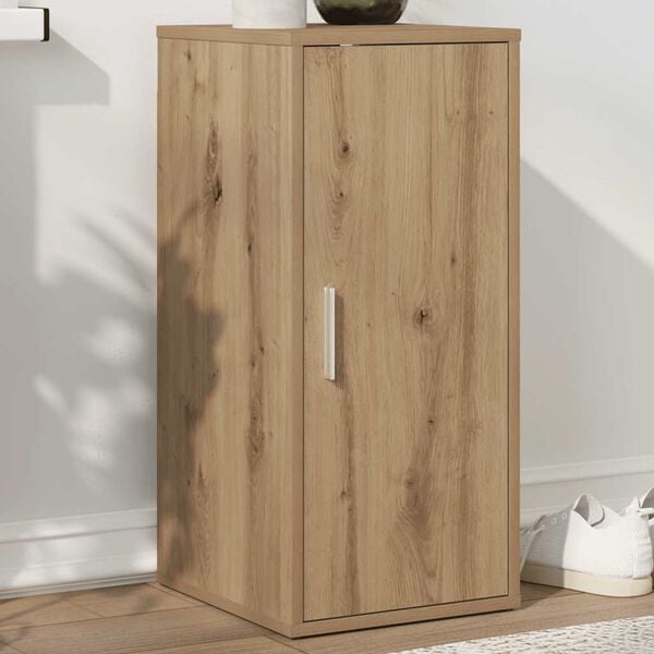 vidaXL kézműves tölgy színű szerelt fa cipősszekrény 32 x 35 x 70 cm