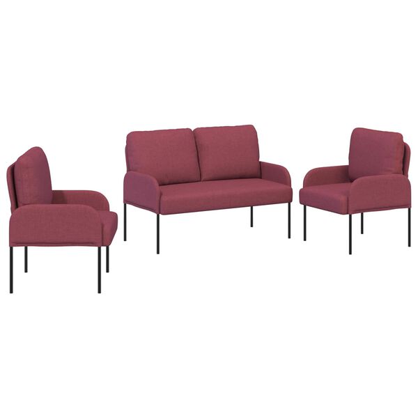 vidaXL &Uuml;lőgarnit&uacute;r&aacute;k p&aacute;rn&aacute;val 3 pcs Bord&oacute; 115 x 56 x 80 cm Furn&eacute;r