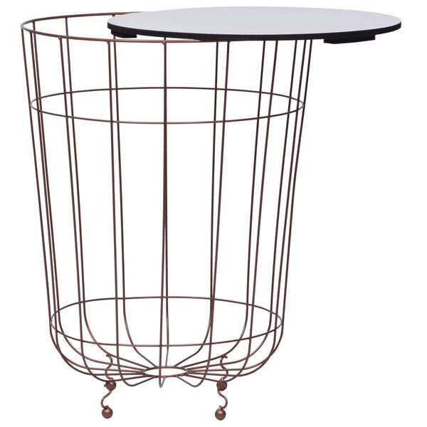 vidaXL aranyszínű dohányzóasztal Ø 40 cm