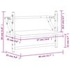 vidaXL 2 db szürke sonoma színű falipolc rúddal 40 x 25 x 30 cm