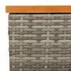 vidaXL szürke polyrattan és akácfa napernyőtalp-burkolat 70x70x25 cm