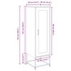 vidaXL fekete hidegen hengerelt ac&eacute;l magasszekr&eacute;ny 36x39x123 cm