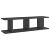 vidaXL 2 db magasfényű szürke szerelt fa fali polc 75 x 18 x 20 cm