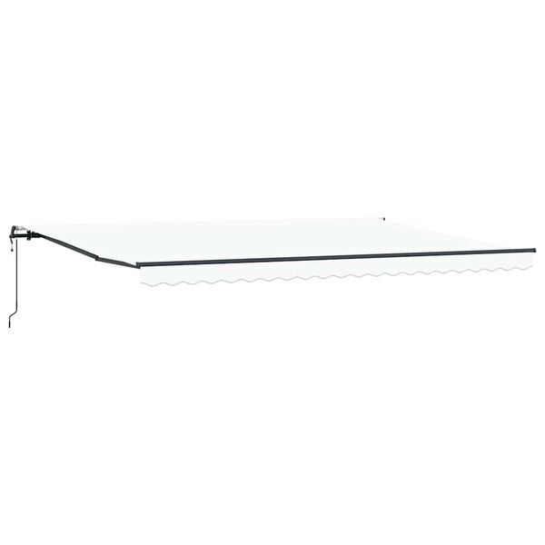 vidaXL Beh&uacute;zhat&oacute; napellenző Feh&eacute;r 500 &times; 350 cm Sz&ouml;vet &eacute;s Alum&iacute;nium