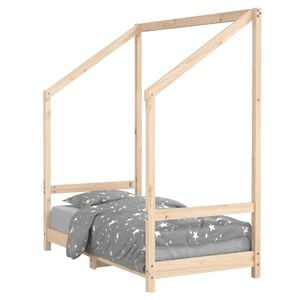vidaXL t&ouml;m&ouml;r fenyőfa gyerek&aacute;gykeret 70 x 140 cm