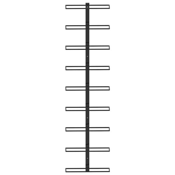 vidaXL fekete vas falra szerelhető bortart&oacute; &aacute;llv&aacute;ny 9 palacknak
