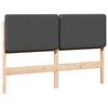 vidaXL K&aacute;rpitozott fejt&aacute;mla Barna &eacute;s s&ouml;t&eacute;tsz&uuml;rke 160 cm T&ouml;m&ouml;r fenyőfa