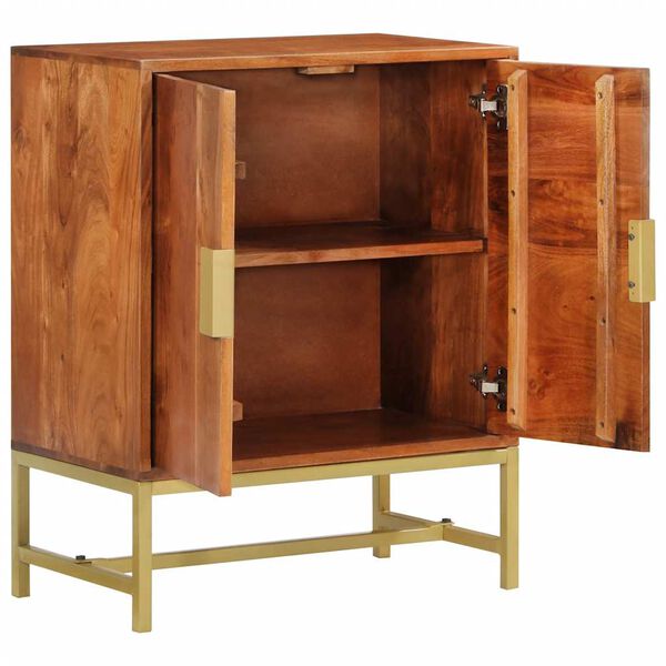 vidaXL tömör akácfa tálalószekrény 60 x 35 x 75 cm