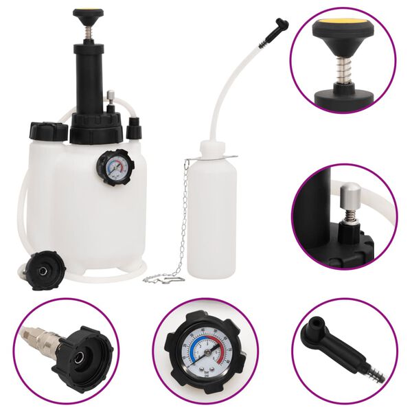 vidaXL feh&eacute;r &eacute;s fekete f&eacute;kl&eacute;gtelen&iacute;tő 3 L