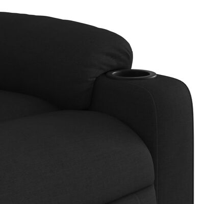 vidaXL elektromos felállást segítő fekete szövet dönthető fotel