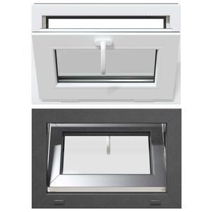 vidaXL Pinceablak RISOR 60 x 40 cm PVC &eacute;s &Uuml;veg Antracitsz&uuml;rke