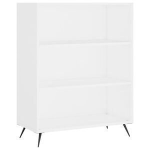 vidaXL feh&eacute;r szerelt fa k&ouml;nyvespolc 69,5 x 32,5 x 90 cm
