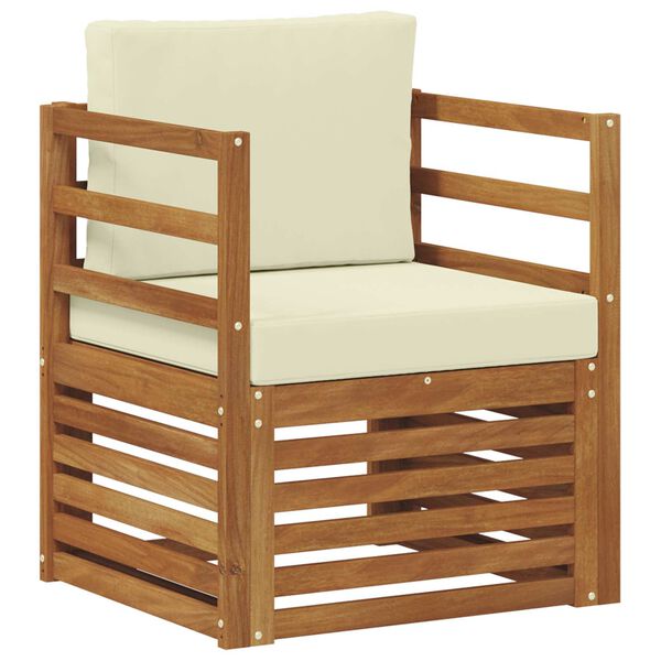 vidaXL K&uuml;lt&eacute;ri kanap&eacute; szett T&ouml;m&ouml;r ak&aacute;cfa &eacute;s poli&eacute;szter Term&eacute;szetes