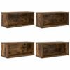 vidaXL CD t&aacute;rol&oacute; &aacute;llv&aacute;ny 4 db F&uuml;st&ouml;s T&ouml;lgy 40 x 17 x 17 cm Szerelt Fa