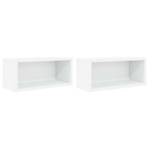 vidaXL CD t&aacute;rol&oacute; &aacute;llv&aacute;ny 2 db Feh&eacute;r 40 x 17 x 17 cm Szerelt Fa