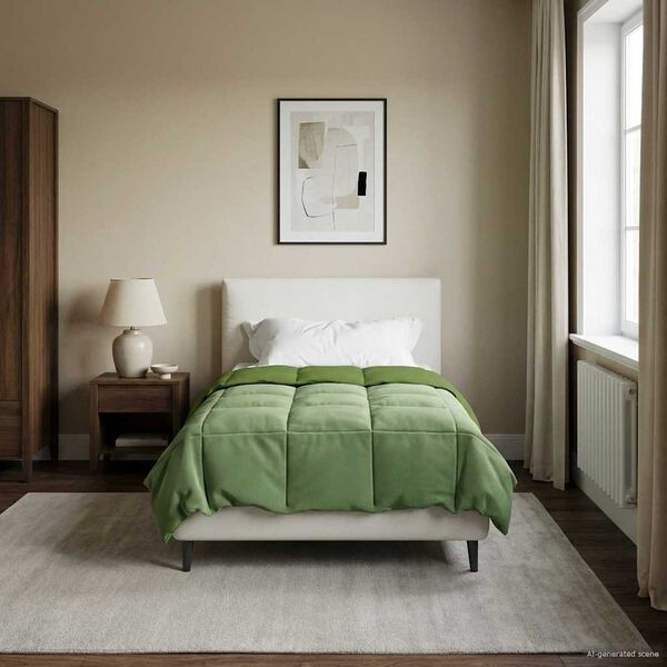 vidaXL Teljes &eacute;ves takar&oacute; S&ouml;v&eacute;nyes Z&ouml;ld 155 x 220 cm Mikrosz&aacute;l