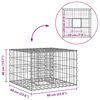 vidaXL Gabion emelt &aacute;gy Ez&uuml;st 60 x 60 x 40 cm Horganyzott ac&eacute;l