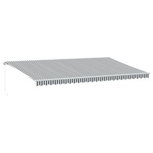 vidaXL antracitsz&uuml;rke-feh&eacute;r k&eacute;zzel kih&uacute;zhat&oacute; napellenző 600 x 350 cm