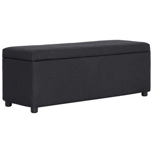 vidaXL fekete poli&eacute;szter pad t&aacute;rol&oacute;rekesszel 116 cm