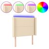 vidaXL kr&eacute;msz&iacute;nű sz&ouml;vet LED-es fejt&aacute;mla 93x16x118/128 cm