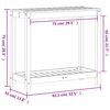 vidaXL viaszbarna tömör fenyőfa ültetőasztal polccal 82,5 x 35 x 75 cm