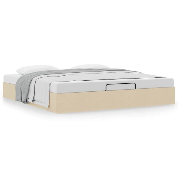 vidaXL Ottom&aacute;n kr&eacute;msz&iacute;nű sz&ouml;vet &aacute;gykeret matrac n&eacute;lk&uuml;l 160 x 200 cm