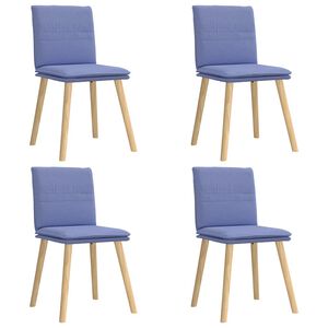 vidaXL &eacute;tkezősz&eacute;kek 4 db Jeans k&eacute;k sz&ouml;vet