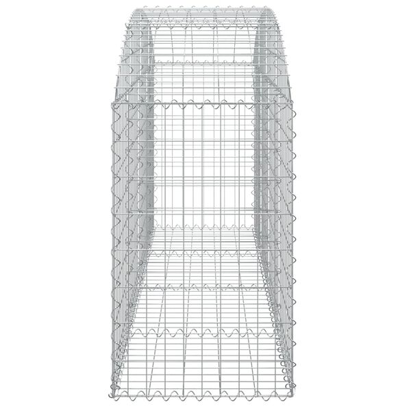 vidaXL íves horganyzott vas gabion kosár 200x50x80/100 cm