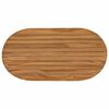 vidaXL Asztallap 80 x 40 x 3,5 cm Ov&aacute;lis T&ouml;m&ouml;r Teakfa Term&eacute;szetes