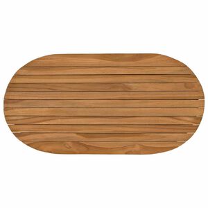 vidaXL Asztallap 80 x 40 x 3,5 cm Ov&aacute;lis T&ouml;m&ouml;r Teakfa Term&eacute;szetes